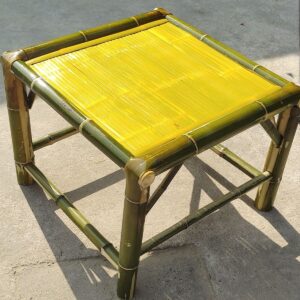 Minimalist Square Natural Bamboo Low Stool