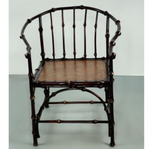 Classic Dark Stained Bamboo Armchair