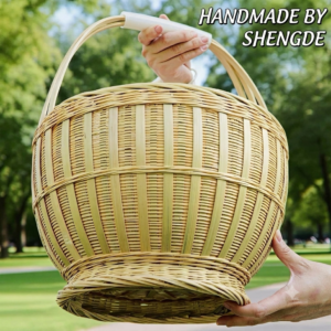 Large Spherical Woven Bamboo Storage Basket