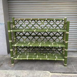 Multi-Tier Green Bamboo Plant Display Stand